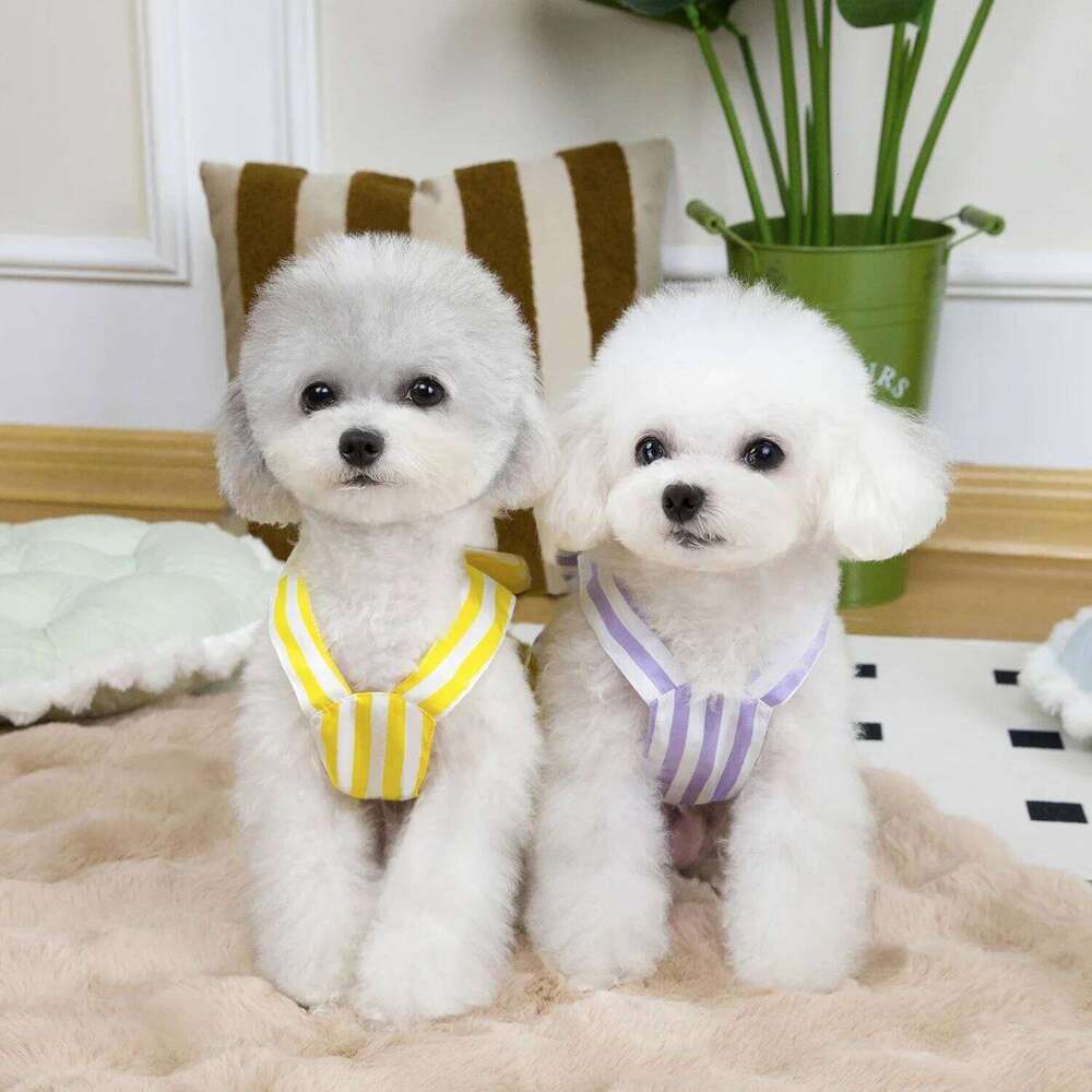 Spring Summer Cat Puppy Striped Princess Dress for Small Dog Skirt Pet Apparel H260129