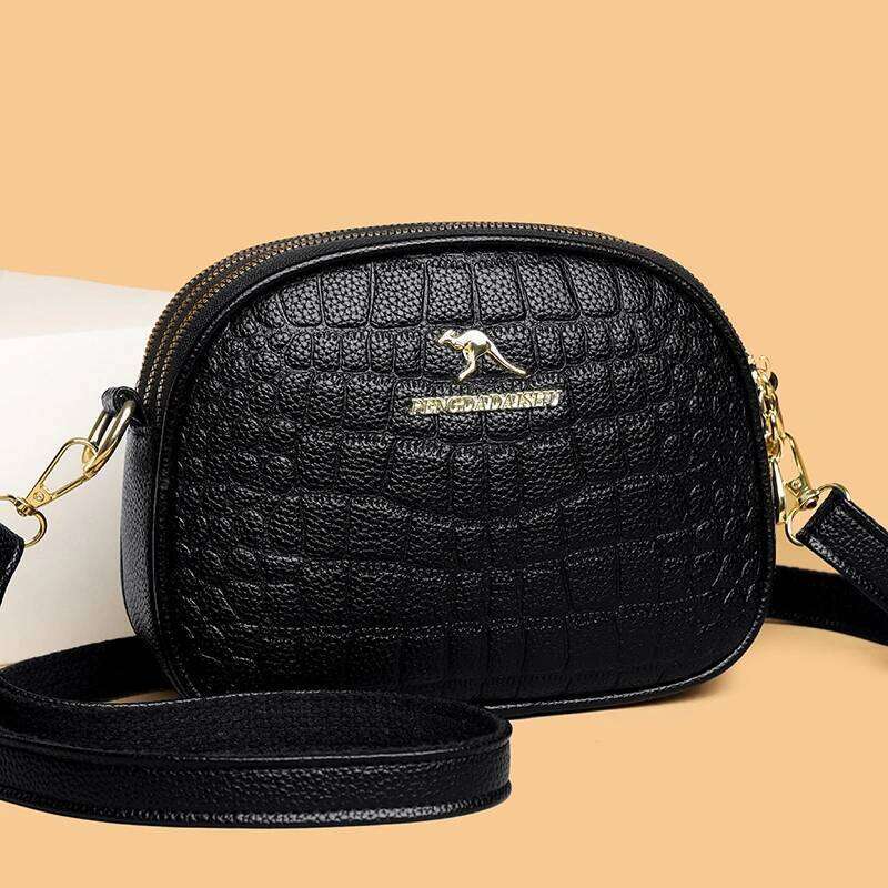 New style women's shell bag - single shoulder fashionable crocodile-patterned bag, cross-body soft leather ladies' trendy s