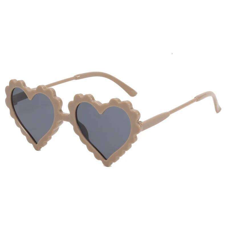 New Cute Children's Travel Sunscreen Trend Korean Edition Fashion Irregular Heart Shaped Baby Sunglasses H260130