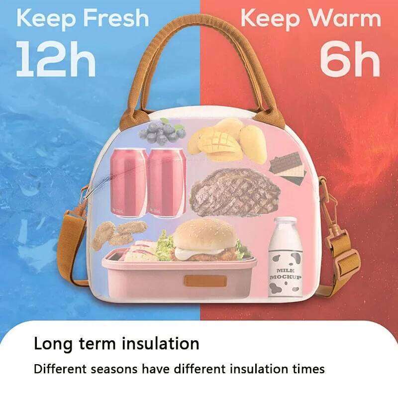 Women Messenger Men Waterproof Cooler Bag Insulated Lunch Box Portable Handbag Picnic Loncheras