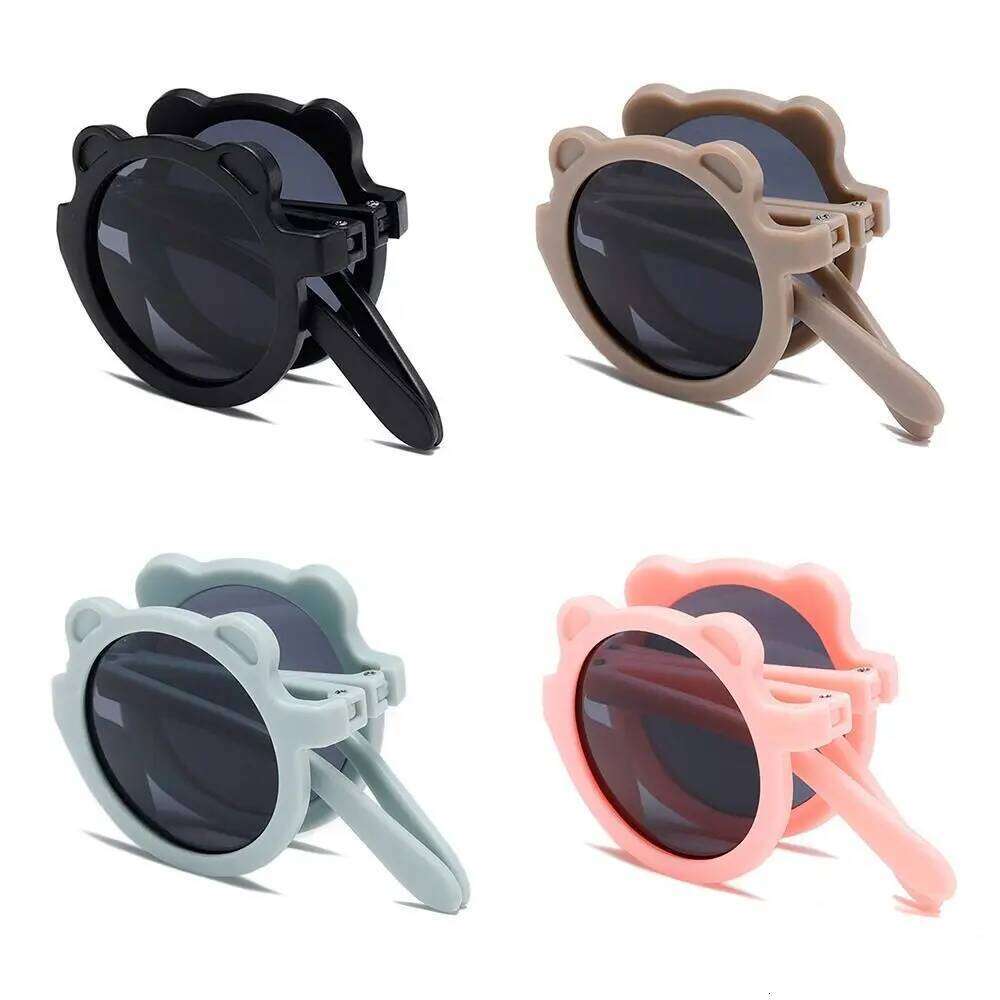 Cute Foldable Children's Sunglasses Protection Boys Girls Shades Bear Sun Glasses for Outdoor Play H260130