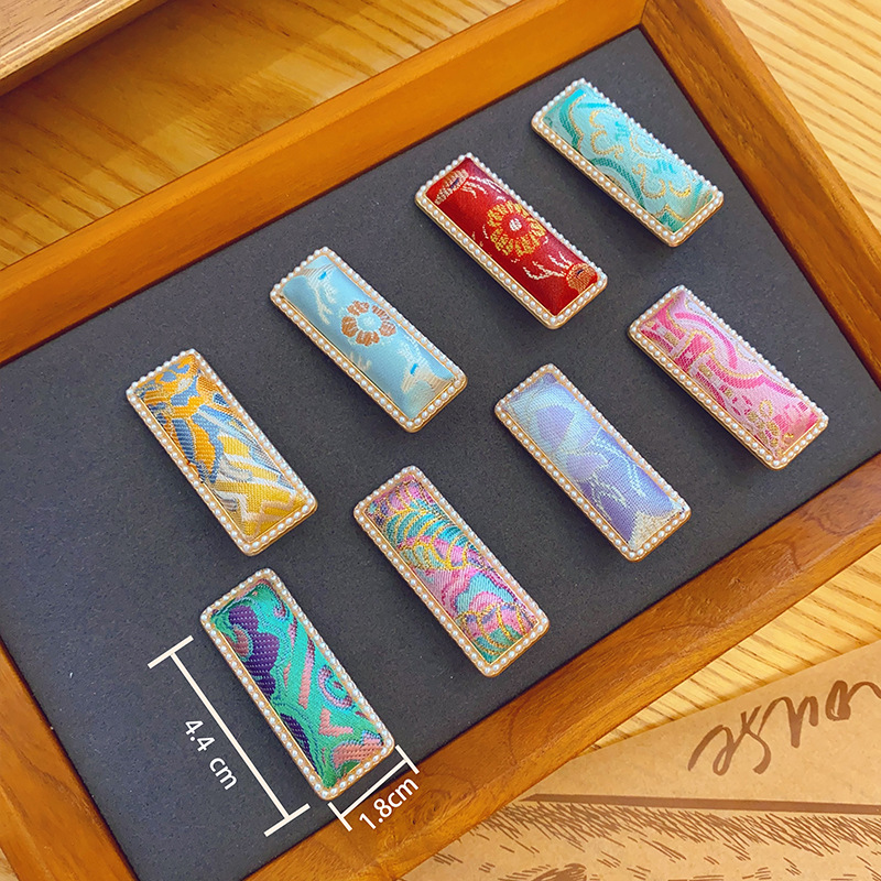 Fashionable New Hair Clip Side Clip Handmade Exquisite Chinese Style Pearl Edge Clip Hair Accessory Head Accessory Premium Gift