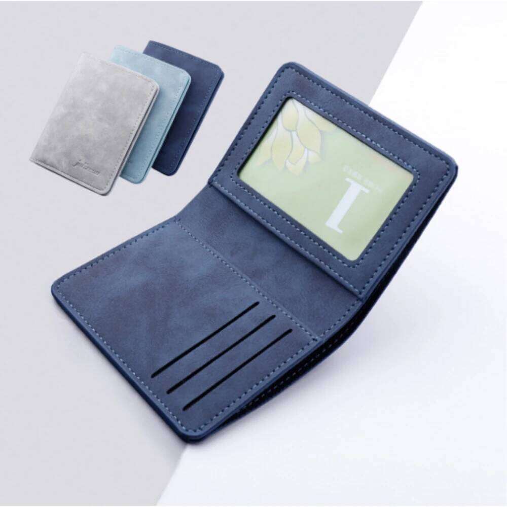 Men/Women Fashion ID/credit Card Holder for Men Multi-Card BagHolder Two Fold Small Wallet Black/gray Coin Purse