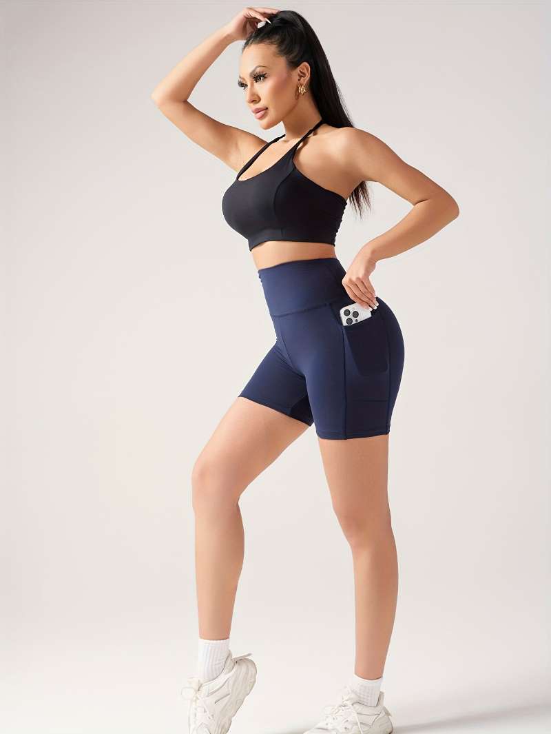 Bare-Feel High-Waisted Fitness Shorts for Women Casual Stretch Butt-Lifting Shaping Yoga Shorts Three-Quarter Snail Pants hot-sale products
