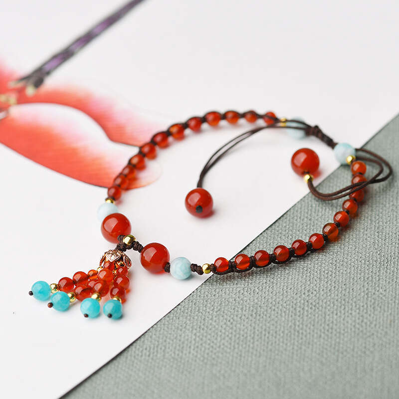 Red Agate Shell Flower Dongling Jade Student Simple 2020 New Adjustable Cute Anklet