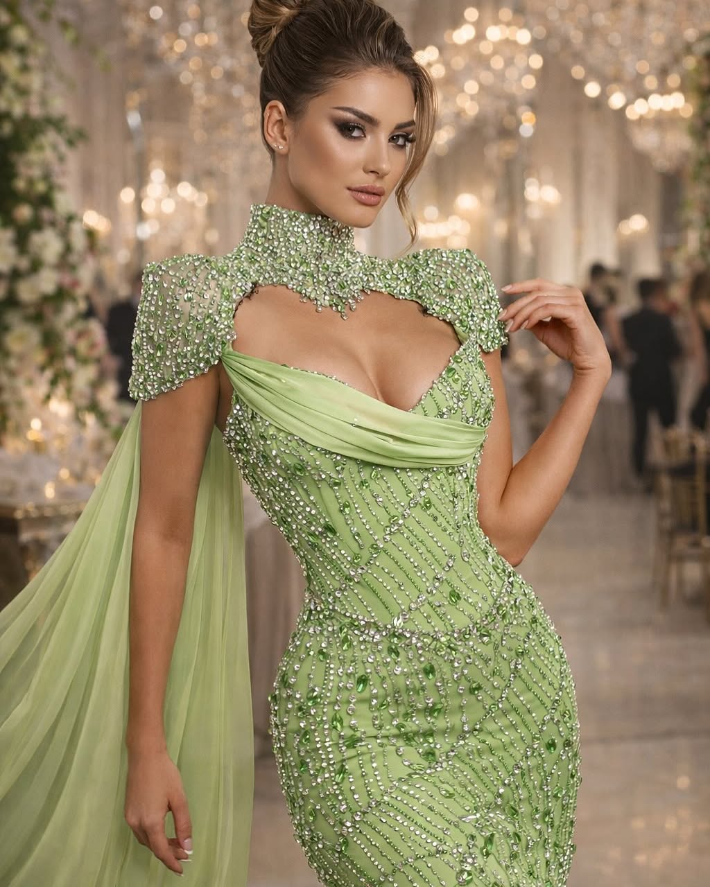 Exquisite Crystal Beading Evening Dresses Strapless Prom Dress with Cape Princess Slim Fit Mermaid Party Gowns Vestidos De Noche Plus Size