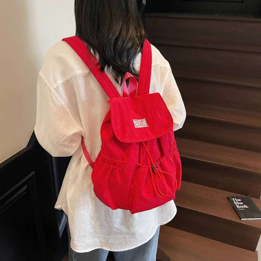 Casual Large Capaci Student Women's 2025 New Sle Outdoor Faion Commuting Bag Lightweight Simple Design Multifu Backpack