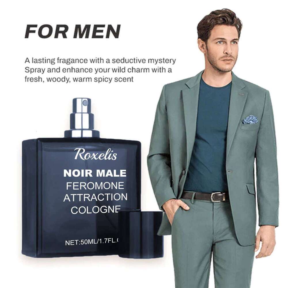 Roxelis Men's Perfume 50ml - Long-Lasting Fragrance, Refreshing Mild Scent, Non-Pungent, Boost Charm for Dating & Daily Wear H260130