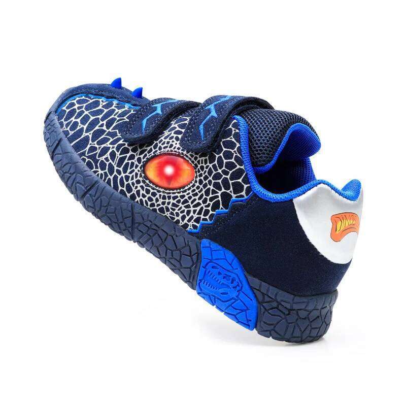 EXDINO Children's Shoes Autumn Mesh Boys Little Kids LED Eyes Light Up Winter Warm inside Outdoor Casual Sports Sneakers 26-31# Y260128
