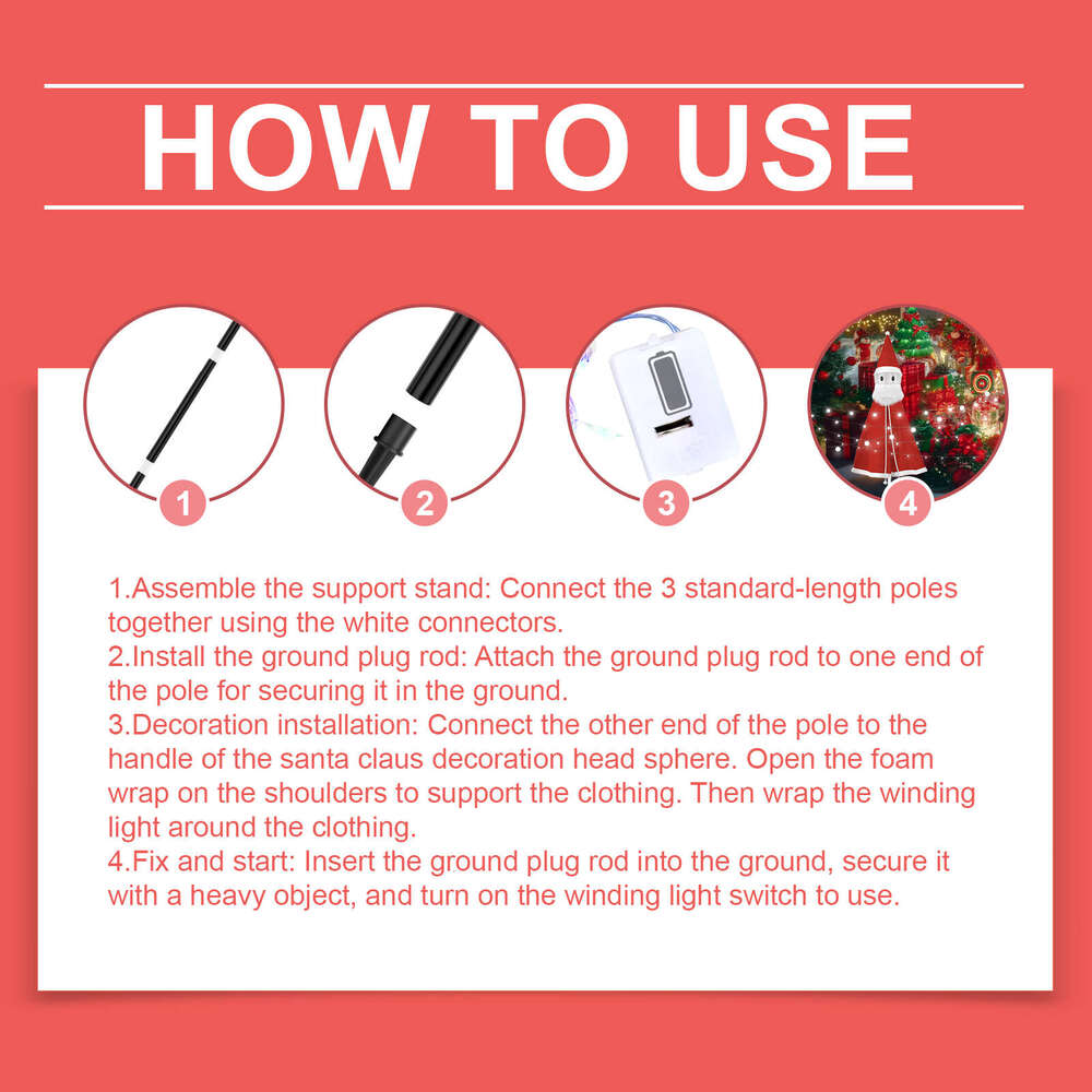 Dowmoo Christmas Santa Claus Decoration Ornament Holiday Atmosphere Detachable Lightweight Fun Toy S260131