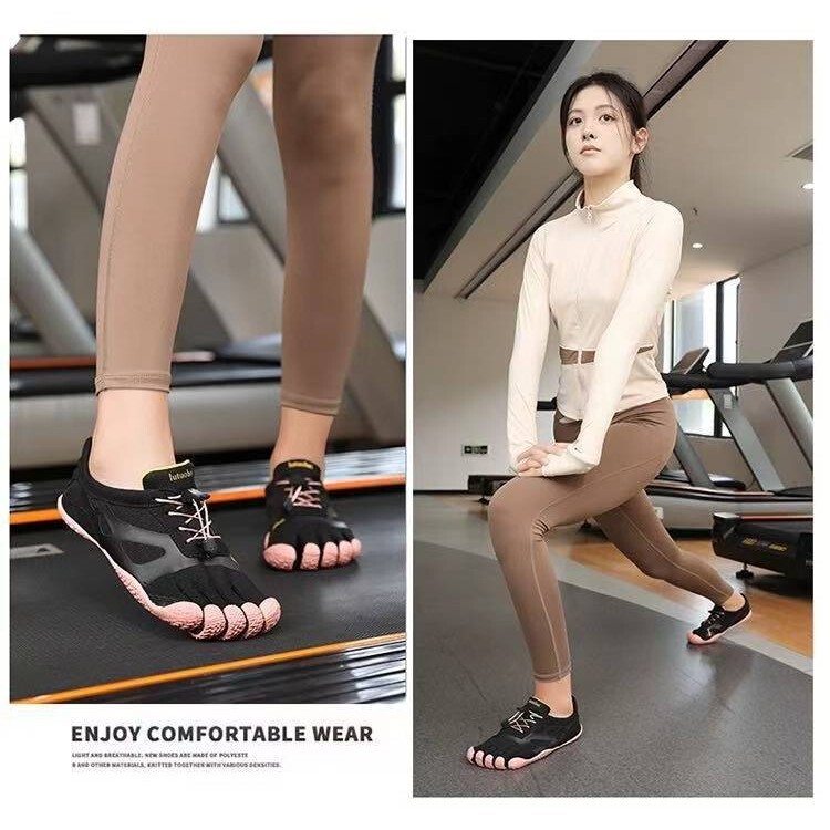 Men's and women's five toed shoes indoor soft soled yoga Pilates barefoot dance shoes fitness sports shoes split toe shoes casual shoes spor