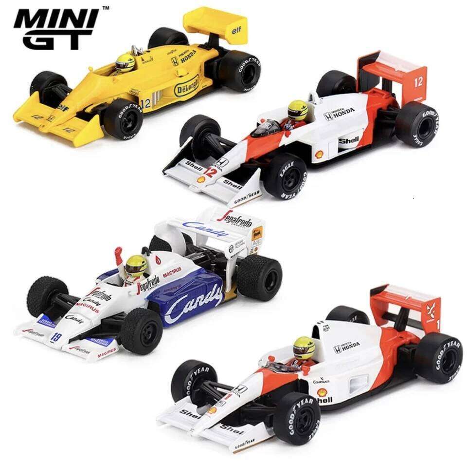 MINI GT 1:64 Ayrton Senna 1984 1987 Monaco 1988 1991 Japanese Grand Prix 2nd PlaceWinner Alloy Car Model Gift Y260130