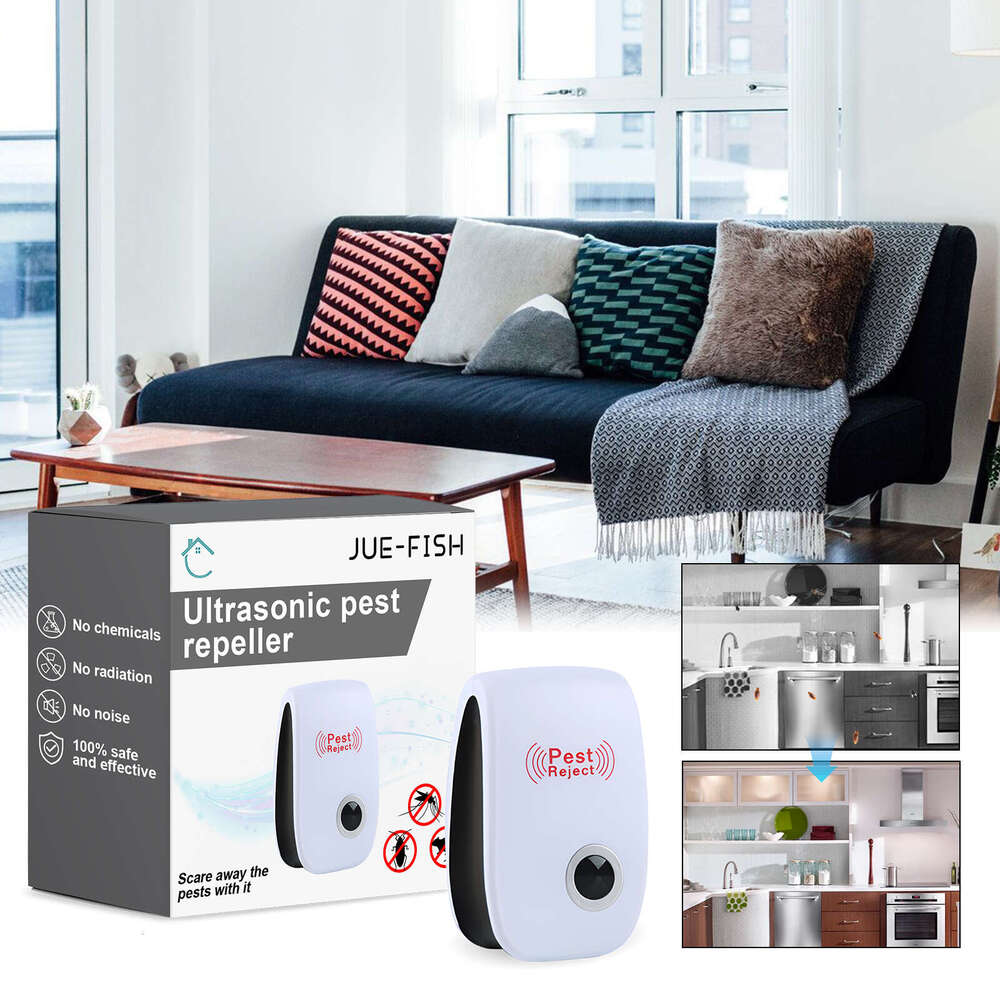 Jue-Fish Pest Repeller Household Mosquito Cockroach Mouse Repellent Plug-in Smart Night Light S260131