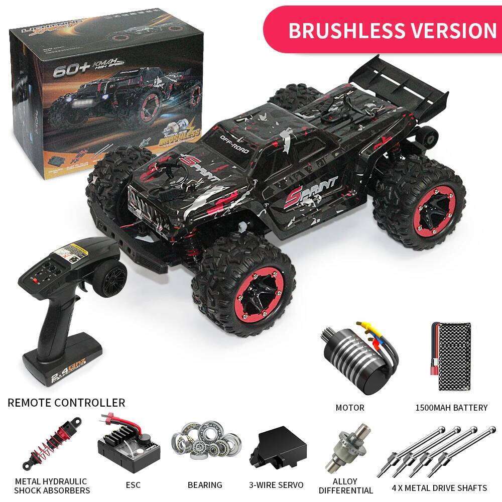 1:18 RC Off-Road Toy Car 4WD 2 Options: Brushless 60km/h / Brushed 40km/h - Remote Control Climbing Vehicle for Boys Y260131