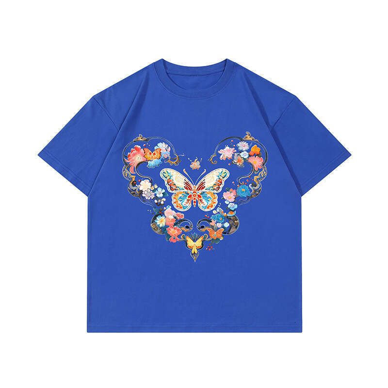 Summer New National Trend Style 3D Digital Print Short Sleeve T-Shirt Unisex Round Neck Luanyun Luanyun