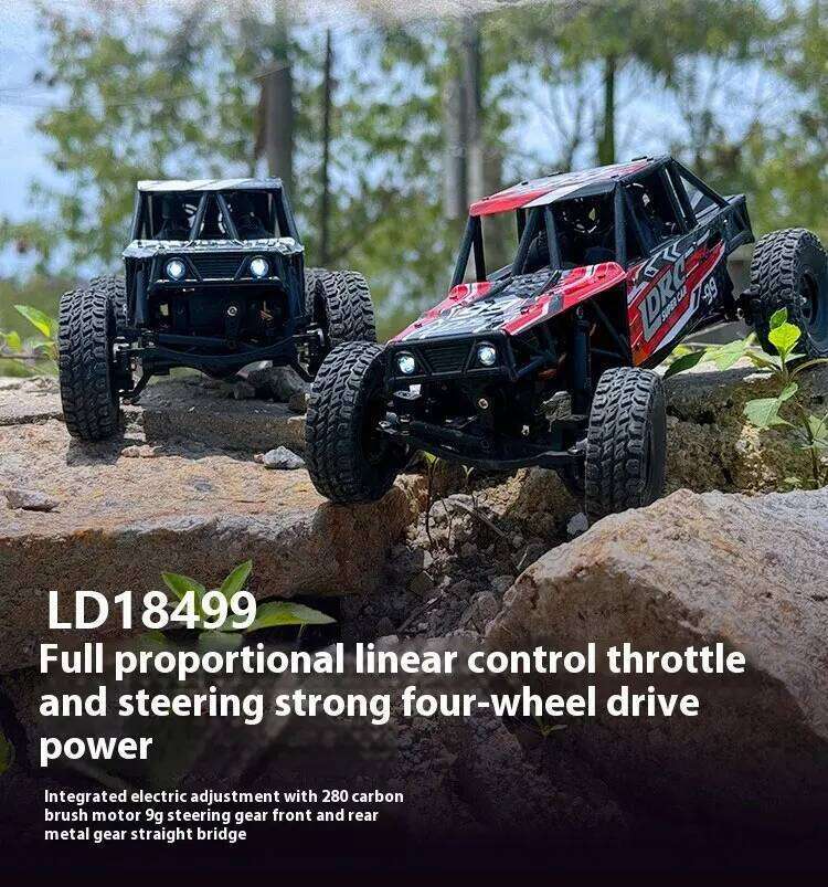 LDRC LD18499 1:18 4x4 4WD RC Remote Control Climbing Vehicle Model for Boys Gift Off-Road Capable Scale Toy Car Y260131