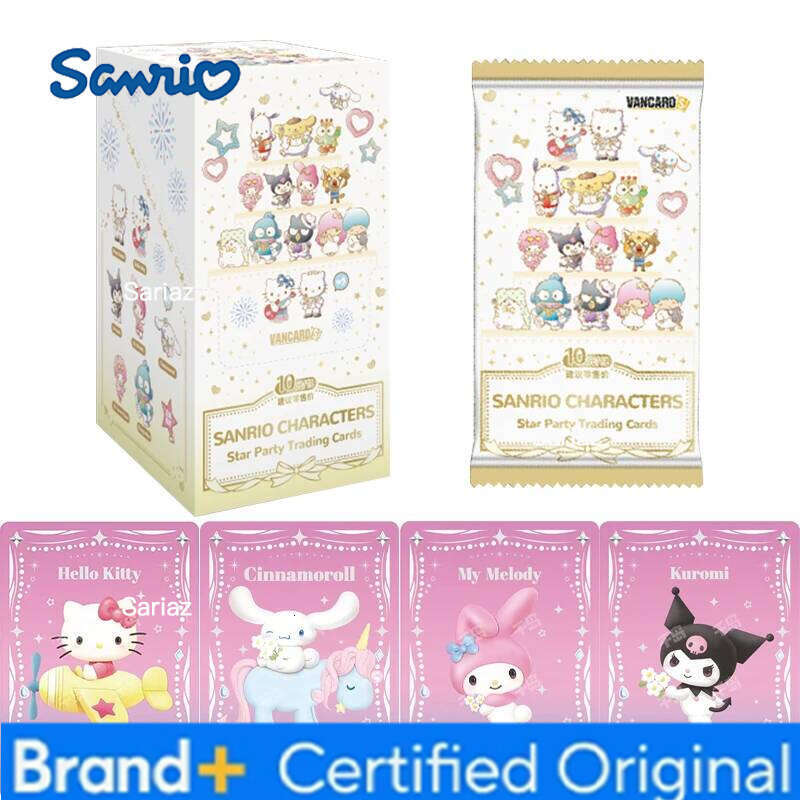 Sanrio Genuine Family Star Party Trading Cards Dream Pack Hello Kitty My Melody Cute Anime Characters Collection Card Toy Gift H260130