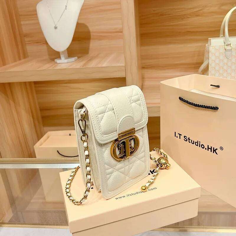 Women's handbag 2024 new high-end light luxury designer mini chain mobile phone women's shoulder crossbody bag