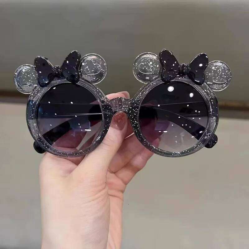 New Cute Crystal Bow Girls Children Sunglasses Fashion Trend Personalized Cartoon Sun Glasses Kids Shiny Eyewear H260130