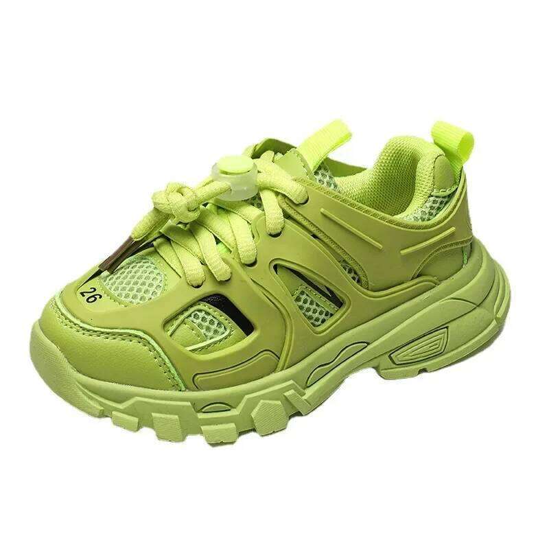 Children's SummerAutumn New Girls' Sports Shoe Thick Sole Breathable Boys' Leisure Label Fashion Dad's Shoes Utune Y260128