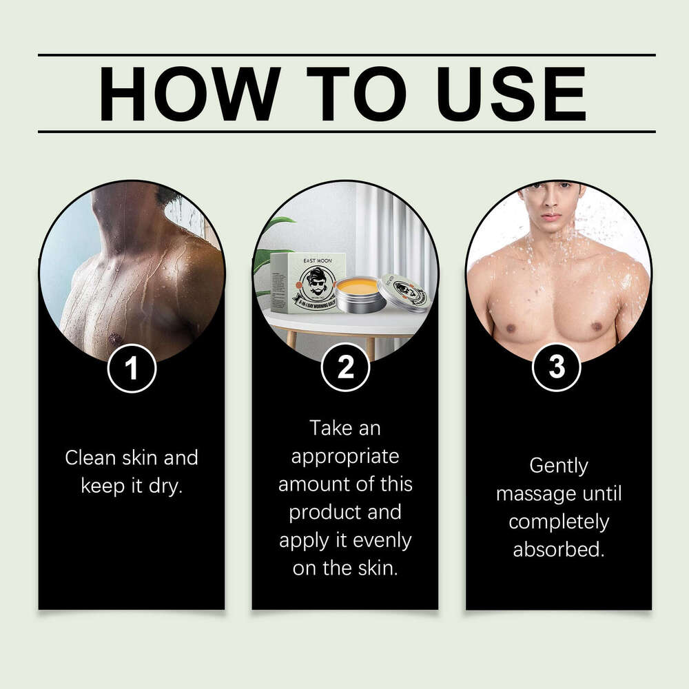 East Moon Men's Butter Gentle Moisturizing Nourishing Refreshing Body Face Skin Care Balm S260131