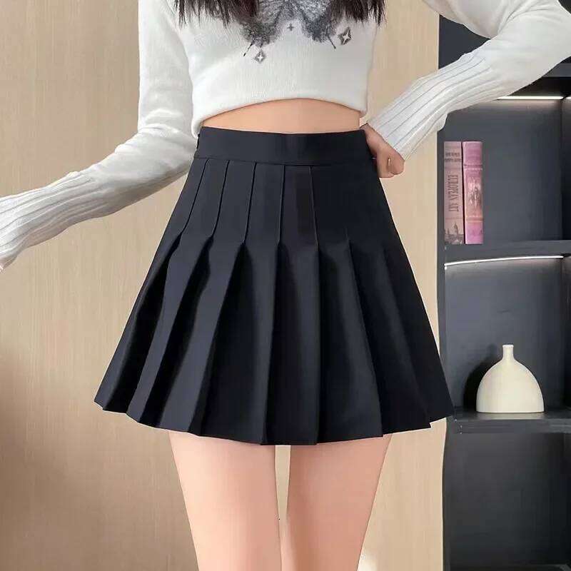 Zoki Sexy Women Pleated High Waist Summer Vintage Mini Skirts Korean Tennis Student White Designed Dance Skirt XJ260131