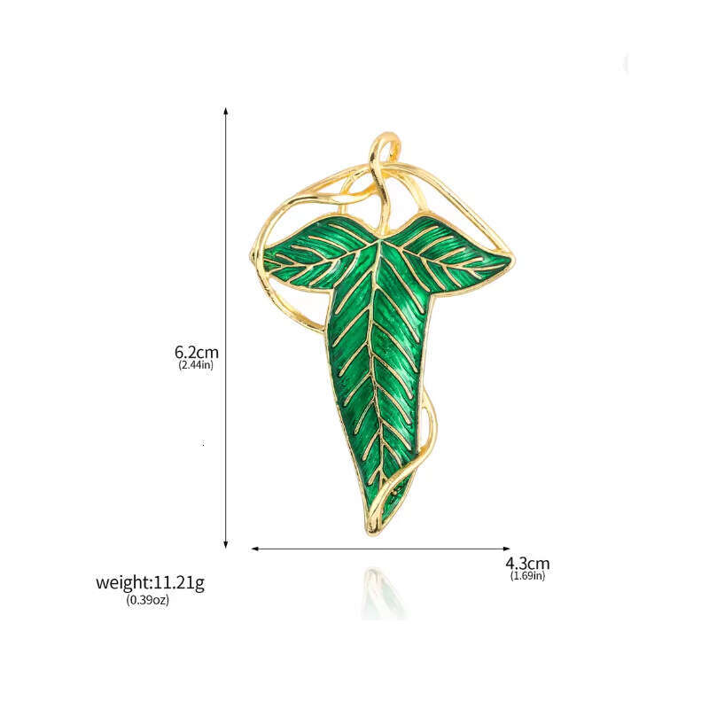 New Exquisite Alloy Enamel Leaf Simple Versatile Women's Suit Cardigan Brooch Jewelry Plant Pin