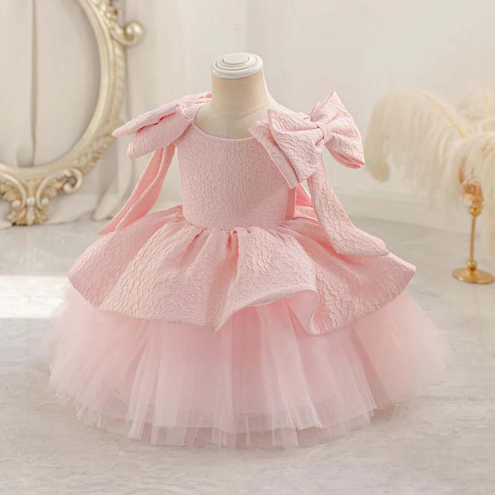 Ceremony 1st Princess Tutu Dress For Baby Girl Clothes Off Shoulder Party Dresses Elegant Girls Birthday Baptism Clothing 260124