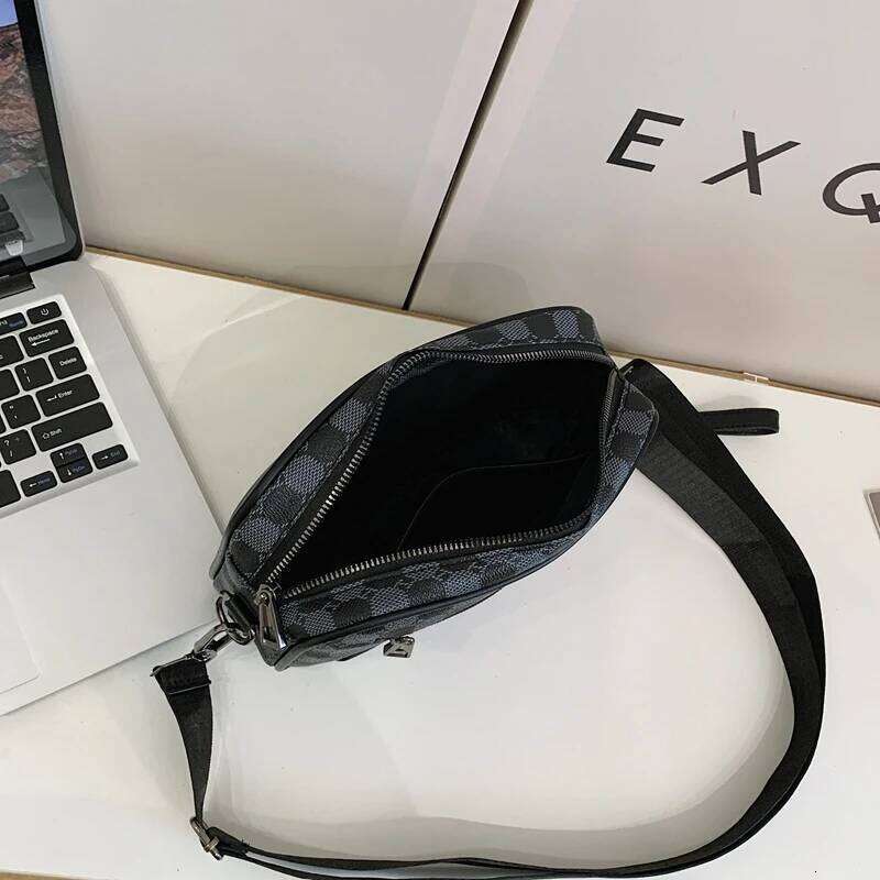 Top-quality PU Leather Men Waist Packs Business Crossbody for Male Fashion Travel Storage Phone Shoulder Bags Clutch Bag