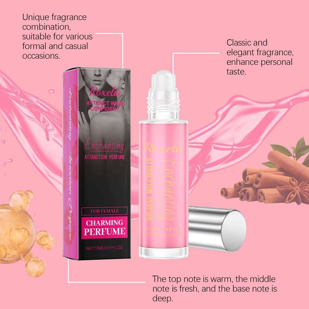 Roxelis 15ml Cologne Pheromone Roller Ball Lasting Scent Elegant Woman Body Charm Dating Flirt Glamour Lady Perfume H260130