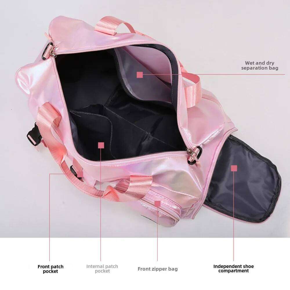 Holographic Glamour Duffel Bag - Spacious,Stylish Shoulder Tote with Shoe Compartment for Effortless Weekend Escapes Travel Bags