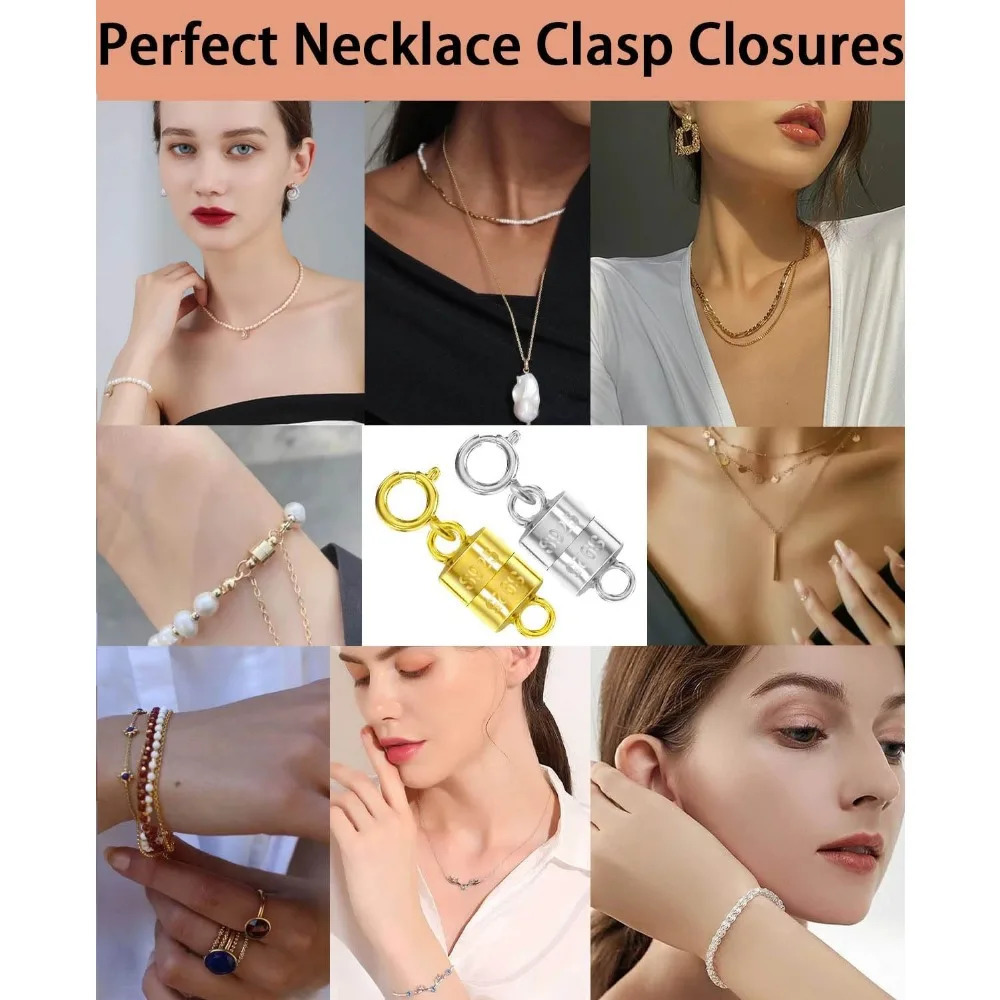 925 Silver Magnetic Necklace Clasps Magnetic Necklace Clasps and Closures for Bracelet Necklace Extender 260124