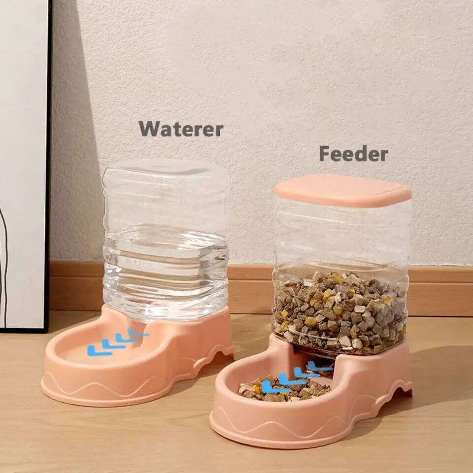 3.8L PP material feeder Water Fountain Drink Bowl Automatic Pet Feeder Large Cat Dog Food Dispenser 26W01131