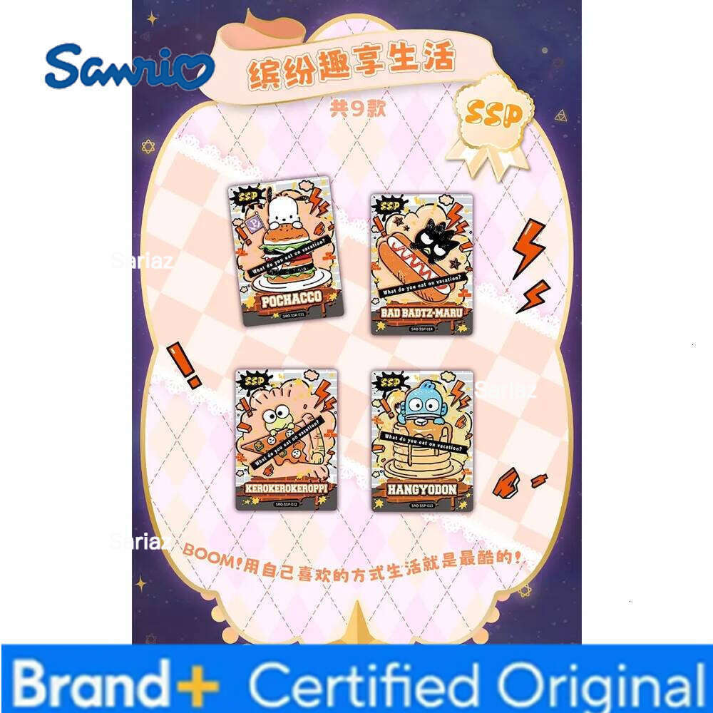 Sanrio Genuine Kabao Japanese Cartoon Collection Warm Healing Anime Star Birthday Gift for Children Creative Character Card H260130