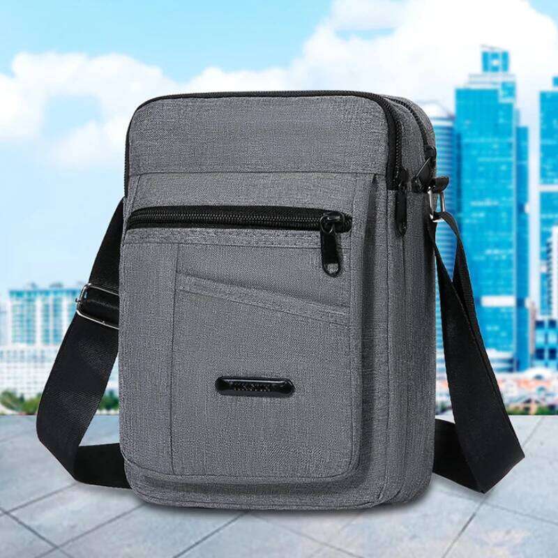 1 fashionable men's campus crossbody cloth shoulder bag, can hold mobile phones and small items, very suitable for dai XJ260131