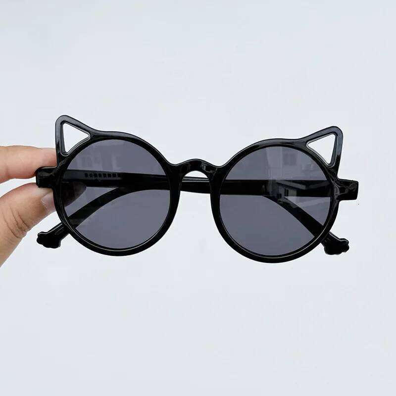2025 New Fashionable Kidsren's Sunglasses with Sun Protection Sunshade, Cat Ears Cartoon Sunglasses, Male and Female Baby Style Glasses H260130