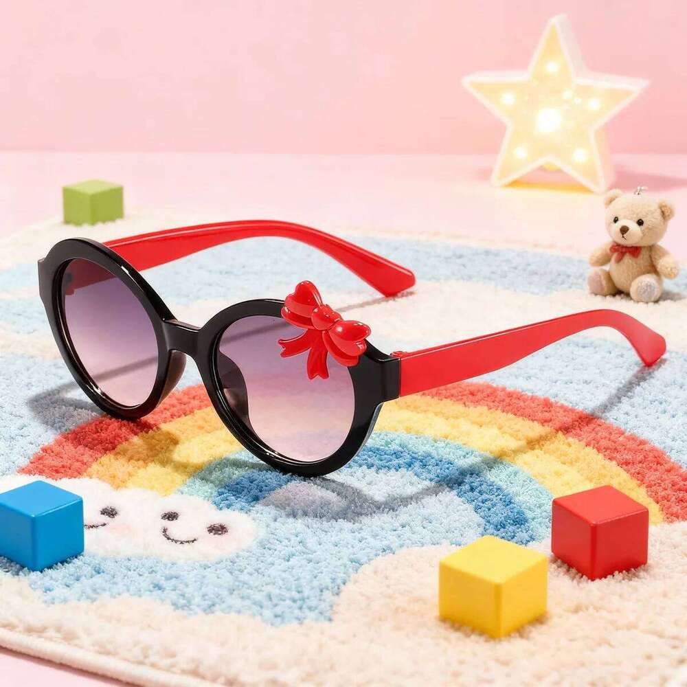 2025 outdoor Bow candy colored sunglasses cute baby trendy and fashionable round frame H260130