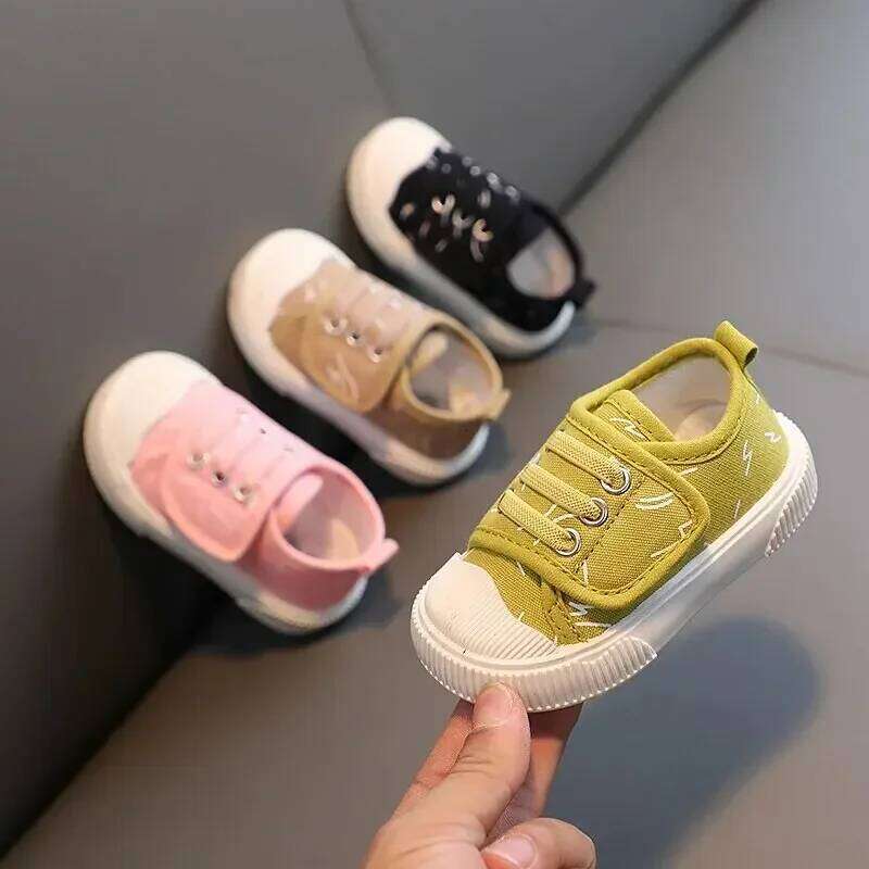 1-6 Years Old Children Canvas Spring Autumn Casual Low Cut Board Shoes Breathable Cotton Lining Anti-slip Wear Resistant Y260128