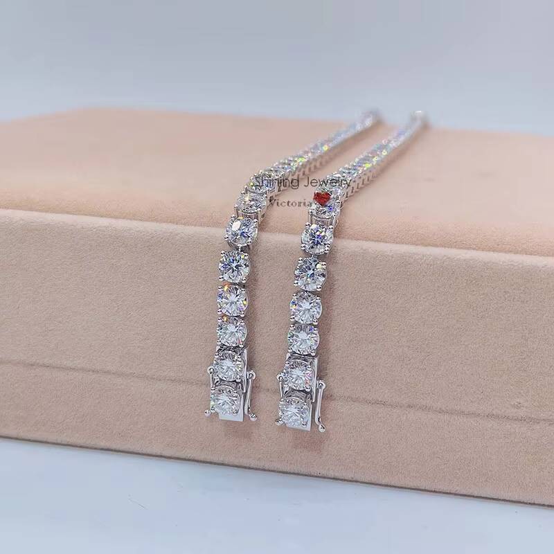 Ready to Ship 5mm 50 Points Hip Hop 10k Gold Moissanite Tennis Bracelet