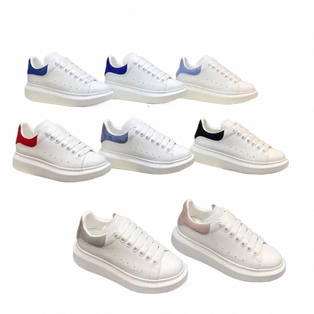 mcqueenn Shoes Men Sneaker Platform mens womens White Black Leather Suede Flats Lace up scarpe sports Trainers Luxury Sneakers Size 35-45 J9vS#