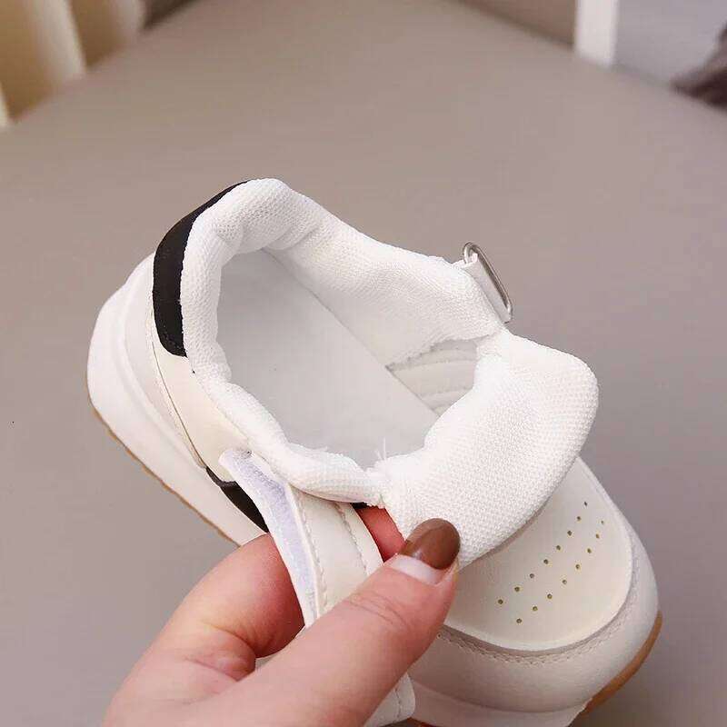 Four Seasons Children's Sneakers Brown Leather Fashion Lightweight Boys Girls Board 2-6 Years Old Kid Baby Casual Shoes Y260128