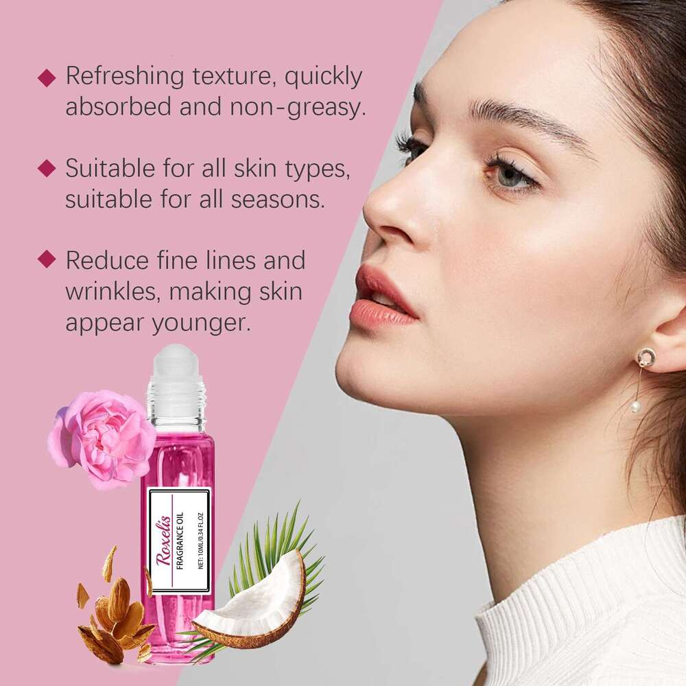 Roxelis Women's Roll-on Rose Scent Wrist Neck Portable Fresh Niche Fragrance Perfume S260131