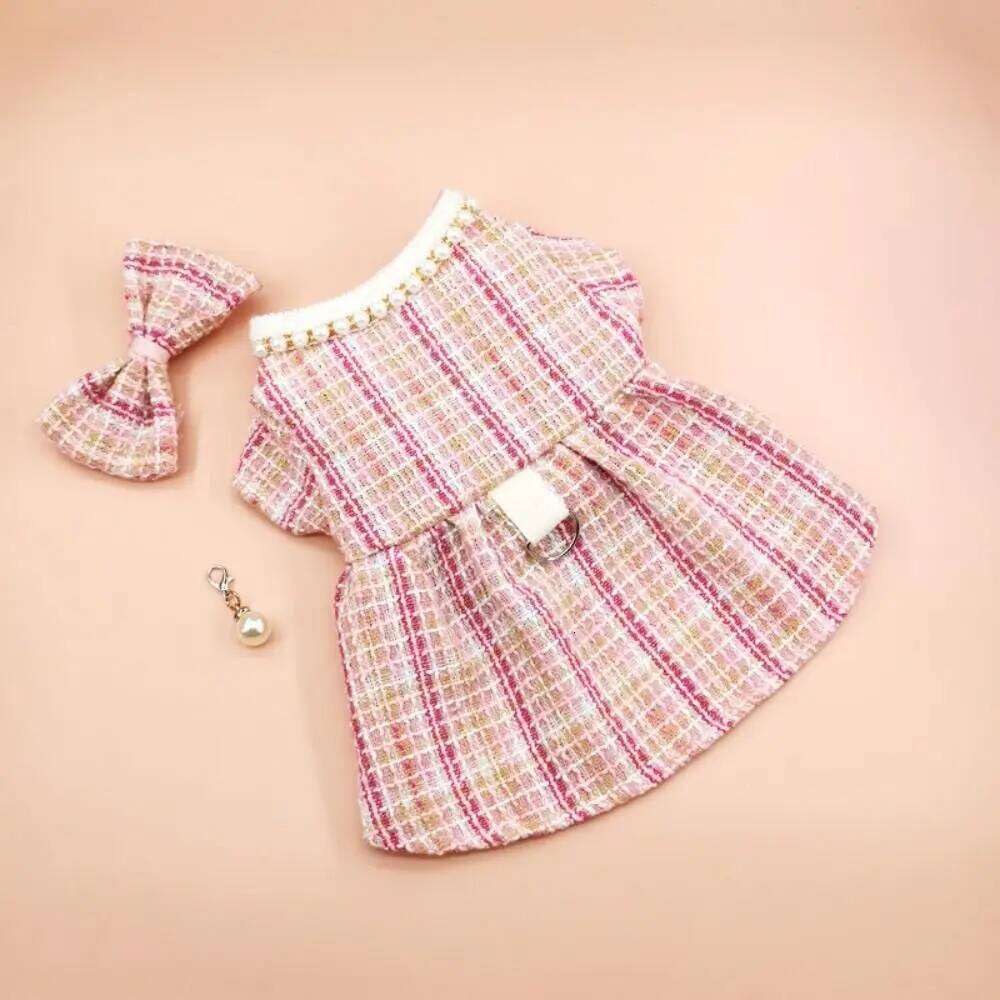 Fashion Cute Princess Dress Soft Thin Design Windbreaker Breathable Pet Clothes Autumn Winter H260129