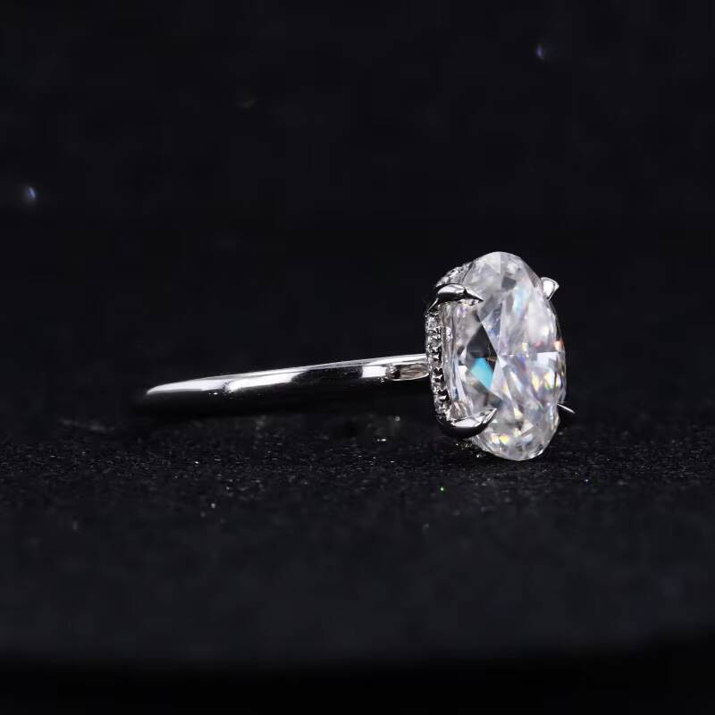 Starsgem Wedding Jewelry Oval Cut Moissanite Ring 14k Gold Jewelry