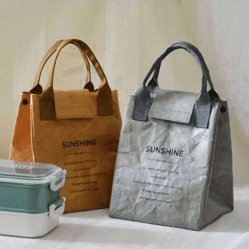 Paper Lunch Waterproof Insulation Lengthen and Thicken Aluminum Foil Japanese Handbag Office Worker Student Cooler Bag