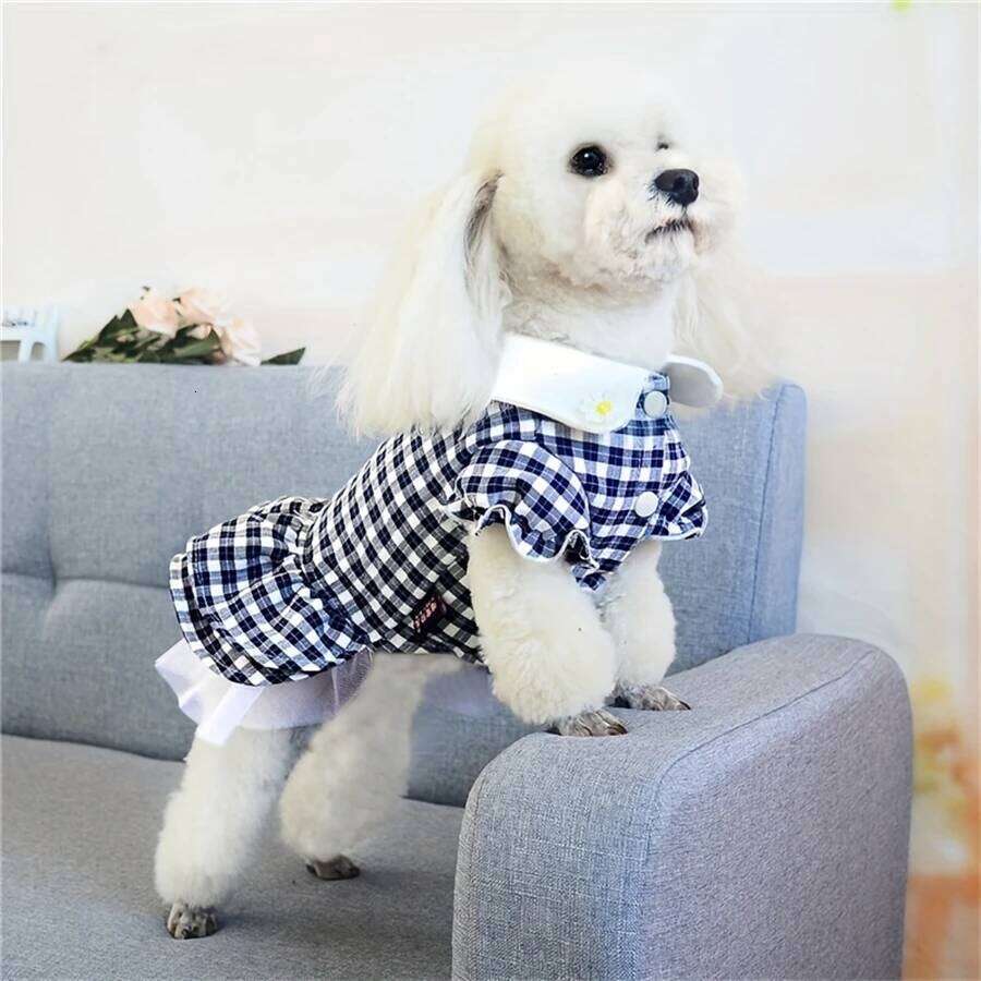 Dress for dogCute Pet Print Skirt Breathable Summer Comfortable Shirt For Puppy Halloween Costume Teacup Yorkie Girl H260130