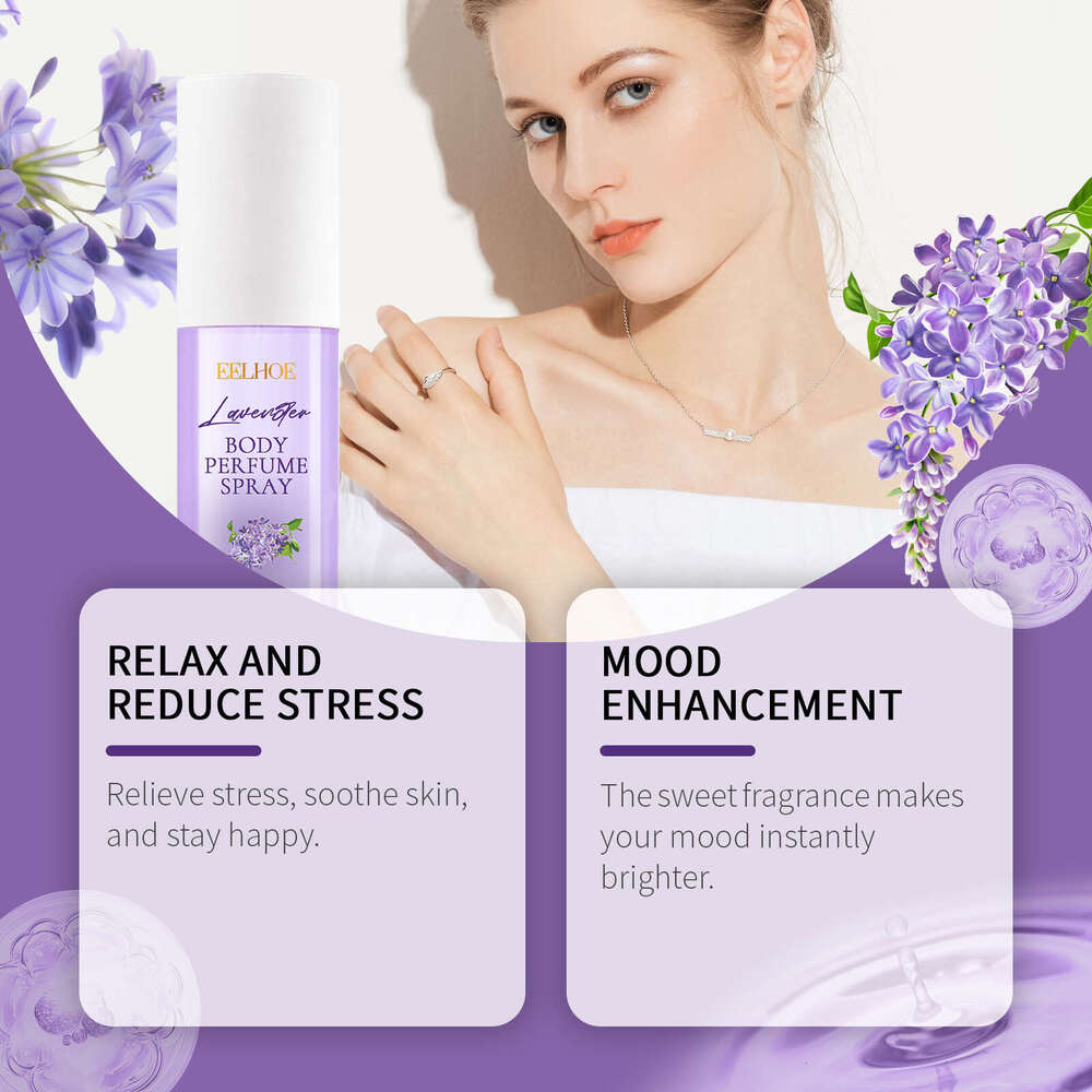 EELHOE Lavender Body Spray Long-lasting Fragrance Pleasant Fresh Floral Scent Perfume S260131