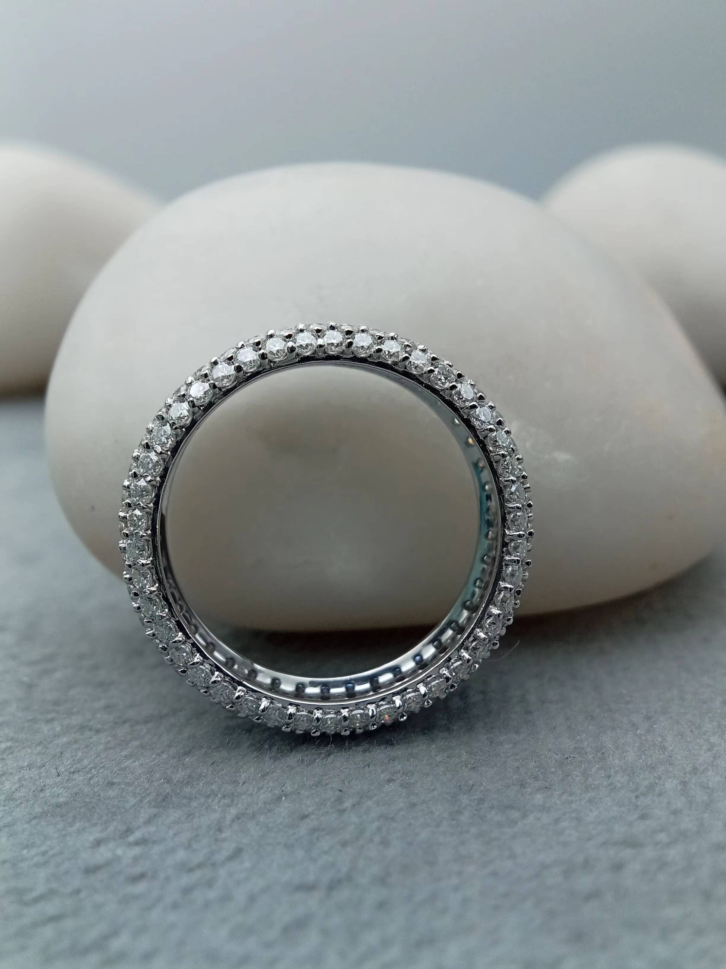 Womens 1ct Cut VVS Lab Grown Diamond Filled Engagement Wedding Ring 14k/18k Gold Trendy Style for Certified Party