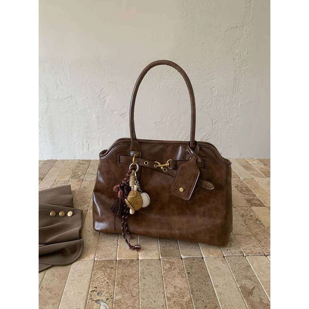 CGCBAG Vintage Designer Luxury Tote Casual Lage Capacity Women's Shoulder Bag Simple Commuting PU Leather Ladies Handbags XJ260130