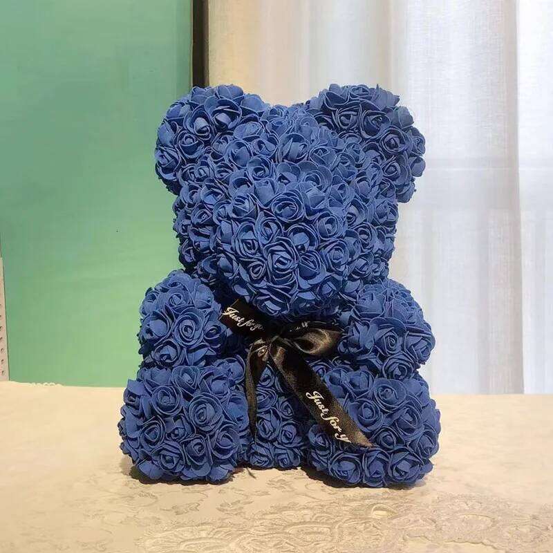 New Trend Artificial Flower Rose Diamond Bear Christmas & Thanksgiving Gift for Weddings and Valentines Day Floral arch Florero Y260131